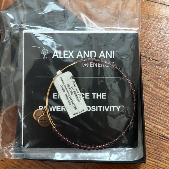 Alex and Ani | YELLOW GOLD abalone shimmering sea bead bracelet NWT - Picture 2 of 2